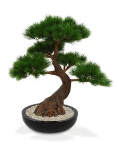 Pinus Bonsai x5 planta artificial de luxo sobre base 80cm