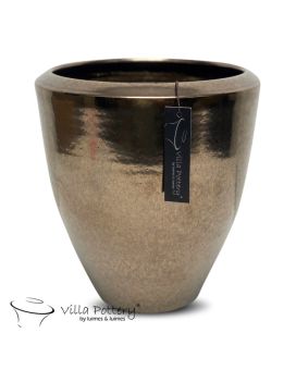 Vaso Earthquake 23x24cm dourado
