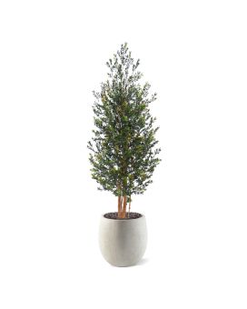 Planta de buxo artificial 165cm verde-vermelho