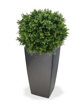 Lâmpada de madeira de caixa planta artificial de luxo 50cm