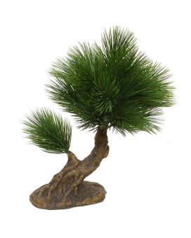 Pinus mini bonsái artificial a pé 35cm