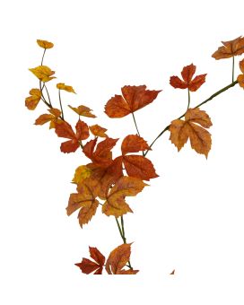 Grinalda de ácer artificial 180cm laranja de outono
