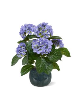 Planta artificial de Hortensia 40 cm azul em vaso