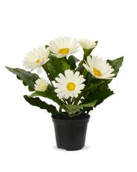 Planta de Gerbera artificial creme de 30 cm