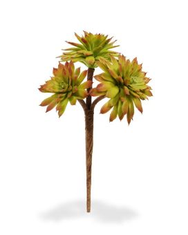 Ramo artificial Mini Echeveria Vermelha 17 cm