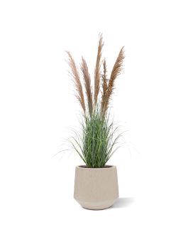 Planta artificial de erva-dos-pampas 140cm castanha