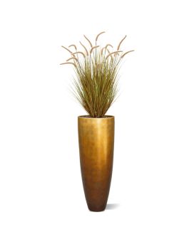 Planta de relva artificial Pennisetum 95cm castanha