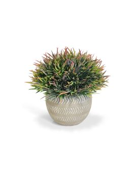 Mini planta de relva artificial de bambu em vaso 14cm