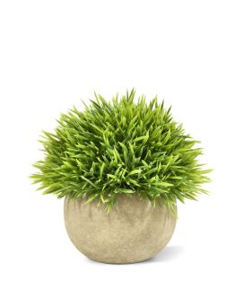 Erva artificial Mini Bambu 14 cm verde na panela