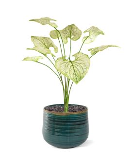 Brunnera artificiel bouquet de 55cm verde-creme