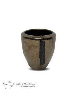 Vaso Earthquake 12x13cm dourado