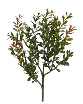 Ramo artificial de madeira de caixa 45cm - vermelho/verde