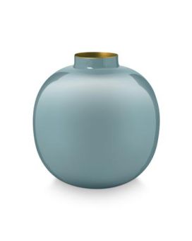 Pip Studio Vaso Metal Azul Claro 23cm