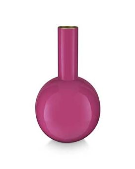 Pip Studio Vaso Metal Pequeno Rosa Brilhante 15x26cm