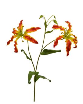 Gloriosa ramo artificial deluxe 65 cm laranja