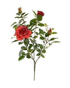 Arte ramo rosa de luxo 70 cm vermelho