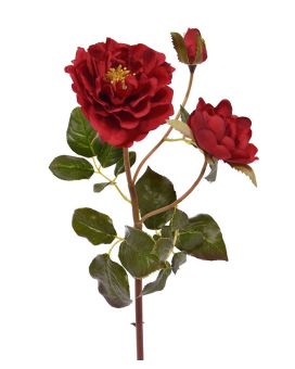 Art Rose Branch Ruffle 50 cm vermelho