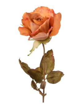 Ramo Artificial Rosa Alice 60 cm laranja