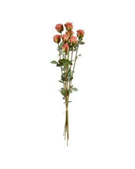 Feixe de rosas artificiais x8 70 cm rosa