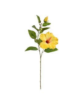 Ramo de Hibiscus 65cm - amarelo