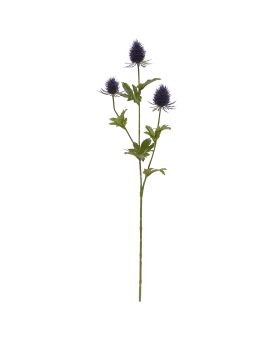 Flor artificial de ramo de cardo 65cm Azul