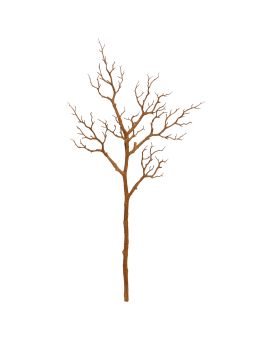 Ramo artificial de madeira de Manzanita 95cm castanho