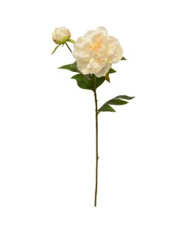 Flor artificial peónia 69cm creme