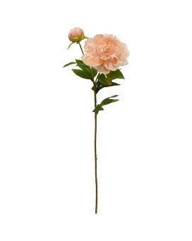 Flor artificial peónia 69cm salmão