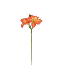 Ramo d'Amaryllis Artificiais 39cm Laranja