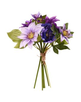 Bouquet de seda Clematis 30cm lilás