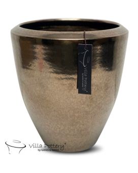 Vaso Earthquake 27x29cm dourado