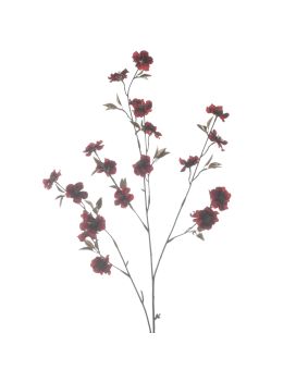 Ramo de flor de cerejeira artificial 97cm Vermelho