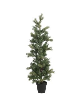 Árvore de Natal Artificial Nordmann 74cm em Pote de Neve e Glitter