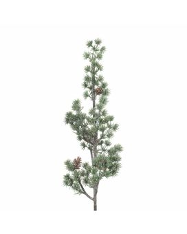 Ramo de Pinus Artificial com Pinhas 35cm Neve