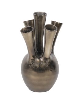 Vaso Bica Alumínio Níquel Antigo 38cm