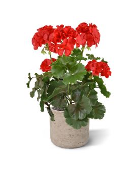 Gerânio PL planta artificial 38cm - vermelho - resistente aos UV