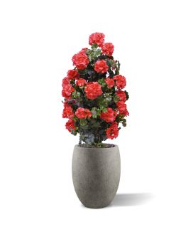 Gerânio artificiais pirâmide 110cm planta UV vermelho