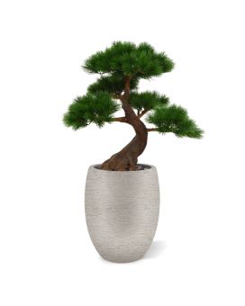Pinus Bonsai x5 planta artificial de luxo sobre base 80cm - resistente aos raios UV