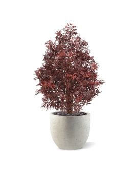 Ming Aralia planta artificiais UV 90cm Burgundy