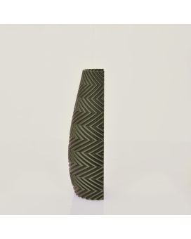 Felicia 3D wandvaas 18x8x5cm Groen Metallic