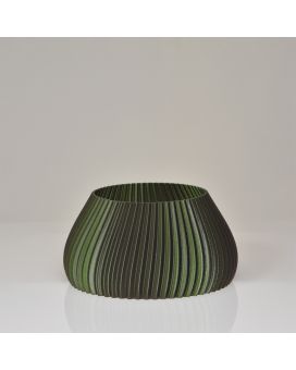 Jasmin 3D pot 9x17cm Groen Metallic