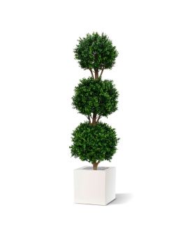 Lâmpada de madeira de caixa de luxo x3 planta artificial 175cm - resistente aos raios UV