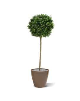 Bola de madeira de caixão em planta artificial de caule 140cm - resistente aos raios UV