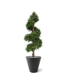 Planta artificial em espiral de luxo Boxwood deluxe 140cm - resistente aos raios UV