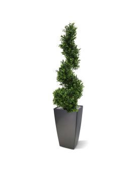 Árvore artificial de luxo em espiral de madeira de caixa 100cm - resistente aos raios UV