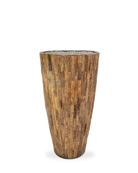 Vaso de madeira Cemani Pequeno 39x75 cm