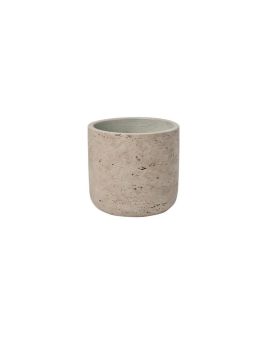 Pote ornamental Charlie XS ø12 x 11,5 cm cinzento