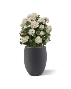 Planta artificial de gerânio em bola 50cm UV creme