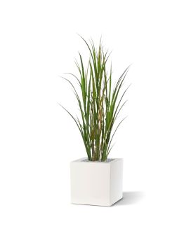 Planta de relva artificial de cana deluxe 120cm - verde - resistente aos raios UV