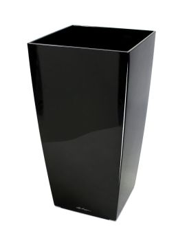 Pote ornamental Lechuza Cubico 30x30x56 cm preto com tudo incluído